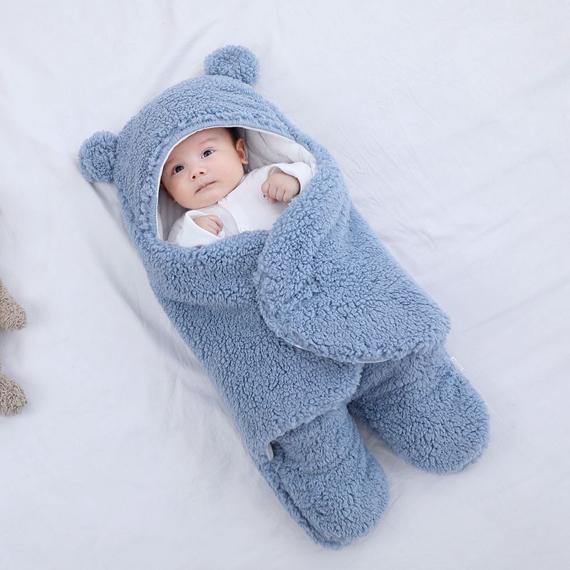 Saco de dormir para bebé, manta de lana esponjosa ultrasuave para recién nacido, ropa para niños y niñas, envoltura para dormir para guardería