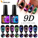 Nail Art Design Manicure Venalisa 7.5Ml Soak Off Enamel 9D Cat Eyes Magnetic Gel Polish UV Gel Nail Polish Lacquer Varnish
