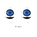 KINGLANG 1/2/4 Pcs  Nordic Ceramic Food Dish Plate Household Pottery Irregular Dish Salad Platter Dish Dinnerware