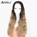 NOBLE Cosplay Long Wavy Wigs for Black Women Synthetic Blonde Wigs 30 Inch Heat Resistant African American Synthetic Lace Wig