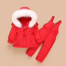 Children Down Coat Jacket+jumpsuit Kids Toddler Girl Boy Clothes Down 2pcs Winter Outfit Suit Warm Baby Overalls Clothing Sets