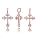 JINAO New Iced Out Cross Pendant Ice Crystal Cubic Zircon Cross Pendant Necklace For Men Hip Hop Jewelry Gift