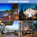 Outdoor Waterproof Double Head Solar Light LED Camping Lamp 15W 20W Emergency Lamp With Solar Panel Hanging For Garden courtyard