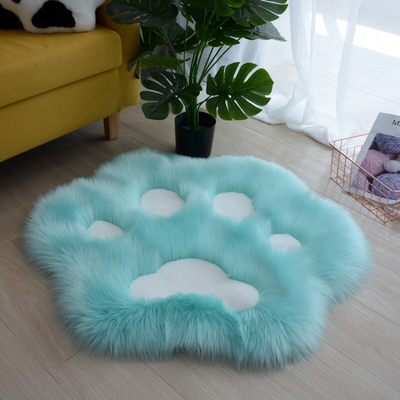 Cute Cat Paw Pattern Soft Plush Carpet Home Sofa Coffee Table Floor Mat Bedroom Bedside Decorative Carpe t Christmas gifts