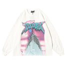 Camiseta de manga larga con gráfico de relámpago, camisetas Grunge de hada gótica para hombre, ropa informal gótica con estampado de Hip Hop, ropa de tendencia de otoño 2022