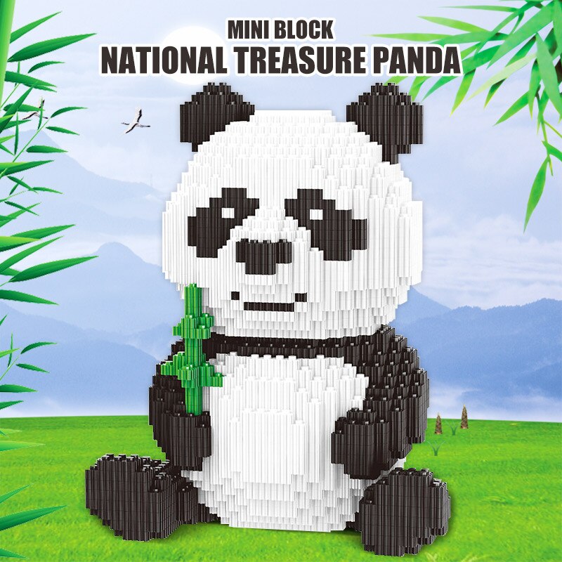 3689pcs DIY Assemable Panda Mini Blocks Educational Animal Toys for Children Building Blocks Model Bricks