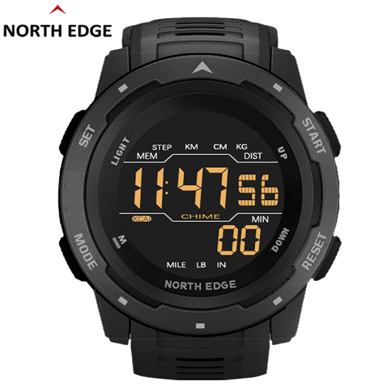 NORTH EDGE Digital Watch Men Military watch Sports Watches Fashion Running Sports Swimming Waterproof 50M Men's Electronic clock