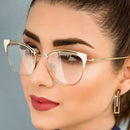 Belmon Cat Eye Spectacle Frame Women Eyeglasses Computer Prescription Optical For Female Eyewear Clear Lens Glasses Frame 95537