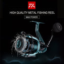 Doppelspule Spinning Angelrolle Metallarm l Angelrollen Salzwasser Karpfen Feeder Baitcast Casting Reel