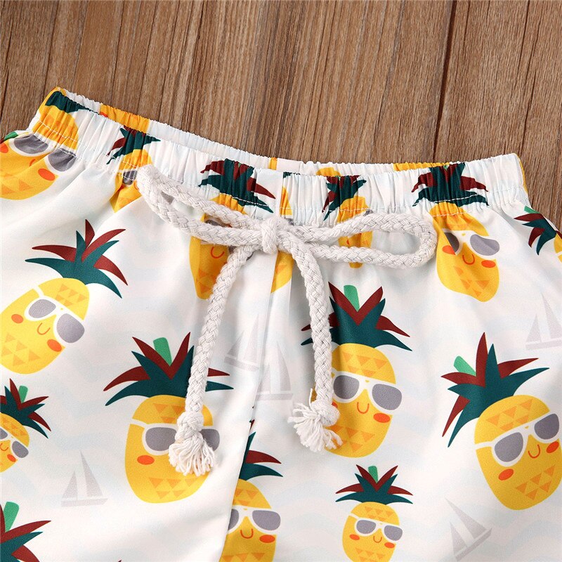 Children Boys Casual Cartoon Print Swimwear Bathing Suit Baby Boys Summer Beach Short Kids Swimming Holiday Beachwear 0-4Y