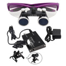 Dental Loupes Dental Magnifier Dental Lab Medical Loupes Magnification Binocular 2.5/3.5x Headlight Headlamp 3W/5W Seperately