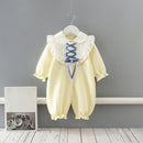 Newborn Baby costume rompers Clothes Winter Peter Pan Collar Girl Thicken Warm Comfortable Kids Rompers 0-2Y