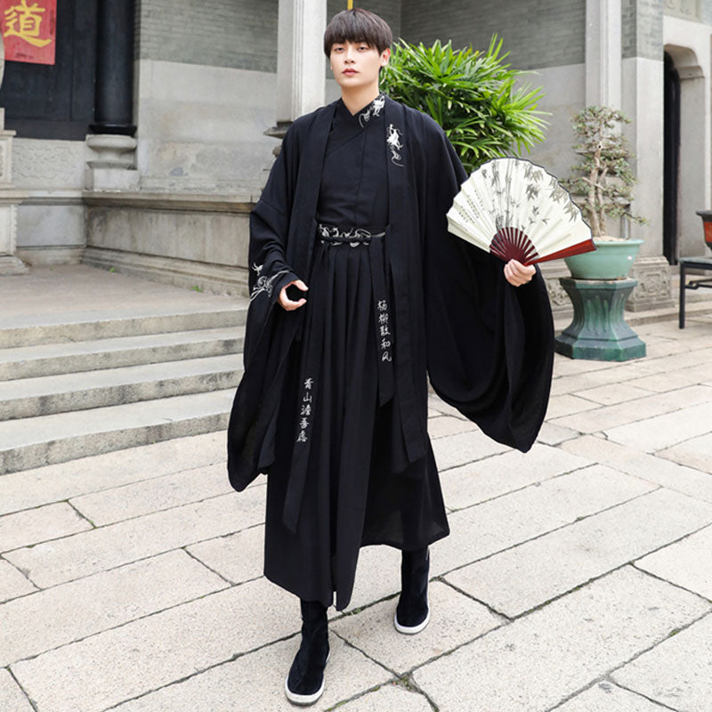 Vestido tradicional Hanfu de talla grande para mujer, disfraz de la dinastía Han para hombre, ropa de espadachín antiguo chino para parejas, Kimono masculino, traje Tang