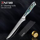 XITUO Damascus Steel knife Set 1-5 PCS Kitchen Tools Chef Knife Japanese Santoku Knives Boning knife Exquisite Shell Handle New