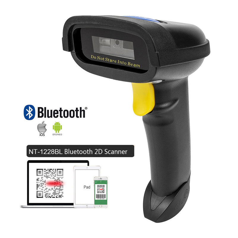 NETUM NT-1698W Handheld Wirelress Barcode Scanner AND NT-1228BL Bluetooth 1D/2D QR Bar Code Reader PDF417 for IOS Android IPAD