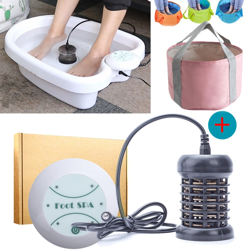 Fußmassage Ionisches Detox-Fußbad Aqua Cell Spa-Maschine Ionenreinigung Ionisches Fußbad Massage Detox Fuß-Detox-Arrays Aqua Spa
