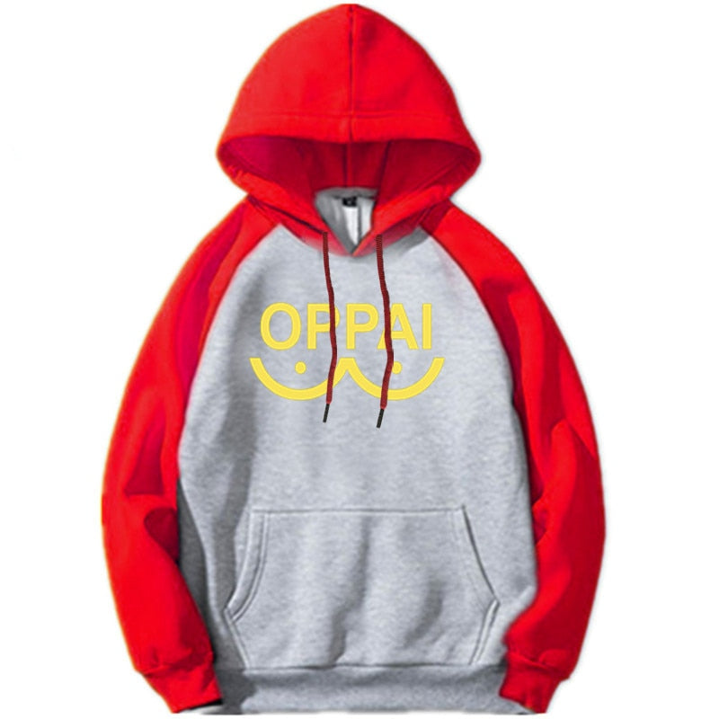 Nuevo Anime One Punch man Saitama Oppai Sudadera con capucha mujeres hombres sudadera con capucha Cosplay disfraz nuevo empalme Hip Hop Pullover 2020