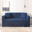 Elastic Sofa Cover Living Room Solid Color Sofa Cover Lattice Sofa Cover Elegant Skirt for Living Room Armchair Couch Sofa