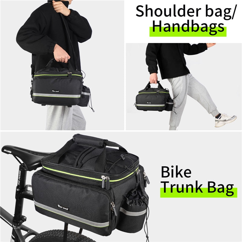 Waterproof Bicycle Saddle Bag Reflective 20L Large Capacity Tail Rear 3 in 1 Trunk Bag Road Mountain Luggage Carrier Bike Bags