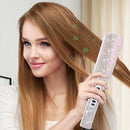Rhinestone Flat Iron Titanium Hair Straightener Professional Dual Voltage Straightening Irons LCD Display 2 Inch Plate Irons