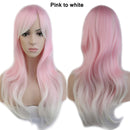 S-noilite Synthetic 28colors 22inch Loose Wave Wigs Halloween Cosplay Wig Blue Red Pink Grey Purple Hair Wig Cosplay for party