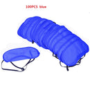 100 Pcs/Lot Gift Travel Sleeping Eye Mask Cover Black Shade Blindfold Eye Patch Night Eyeshade Eye Relax Massager Beauty Tools