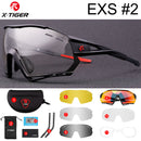 X-TIGER Photochromic Cycling Sunglasses 5 Lens UV400 Mountain Bike Glasses Men Outdoor Sports Cycling Goggles With Myopia Frame