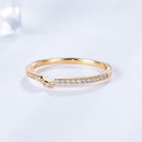 Kuololit 10K Yellow Gold 100% Natural Moissanite Gemstone Rings for Women Handmade Eternity Band Rings Engagement Fine Jewelry