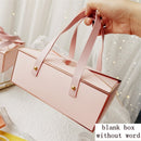 StoBag 5pcs Bronzing Portable Paper Box Leather Portable Rope Chocolate Candy Packaging Birthday Party New Year Gift Decoration