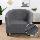 Velvet Club Chair Covers for Armchairs Stretch Sofa Slipcovers Removable Sofa Couch Cover for Bar Counter Living Room Reception