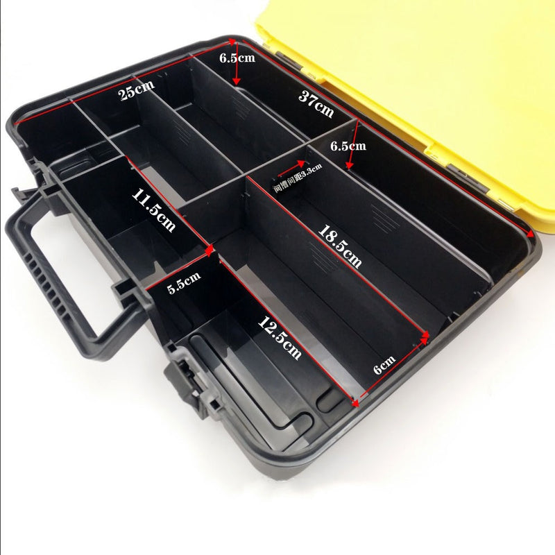 Doppelschichtige Angelgerätbox mit großer Kapazität, multifunktionale Aufbewahrungsbox für Karpfenangelzubehör, tragbare Angelköderbox