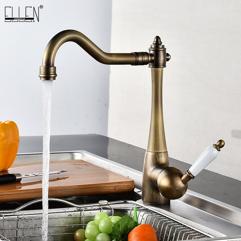 Kitchen Faucets Deck Mounted Mixer Tap 360 Degree Crane For Kitchen Faucet Rotation Spray Mixer Tap Torneira Cozinha Elk45