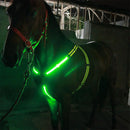 Hi Viz Horse LED Breastplate Collar Halter Head Harness Adjustable Reflective Equestrian Breastplate Collar Strap