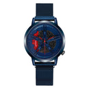 Reloj para hombre, llanta de rueda de coche, esfera de cubo, reloj de pulsera para hombre, relojes impermeables negros de malla de acero inoxidable, reloj Masculino