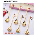 Wholesale Christmas Coffee Spoon &amp; Fork Sets Coffee Stirring Spoon Creative Dessert Tea Spoon Shovel Christmas Gift Box