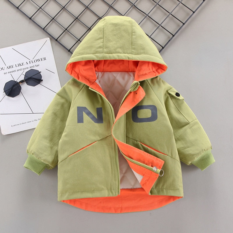 New Winter Children Thicken Clothes Baby Boys Girls Cotton Hooded Jacket Autumn Kids Toddler Fashion Coat Infant Casual Costume