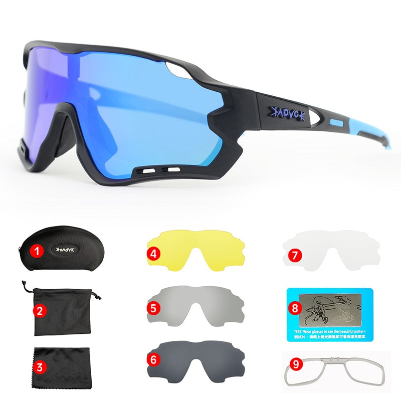 MTB Bike Eyewear Man Woman Cycling Sunglasses Uv400 Polarized Bicycle Glasses Sports Racing Riding Goggles Ciclismo 1 Lens