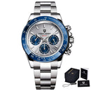 PAGANI DESIGN Men Quartz Wristwatch Luxury Sapphire Glass Sport Watch Rubber Strap Chronograph Watches Mens Japan VK63 Clock Man