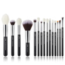 Jessup Professional Makeup Brushes Set 15pcs Make up Brush Natural-synthetic Foundation Powder Detail Eye Brush Pearl White T222