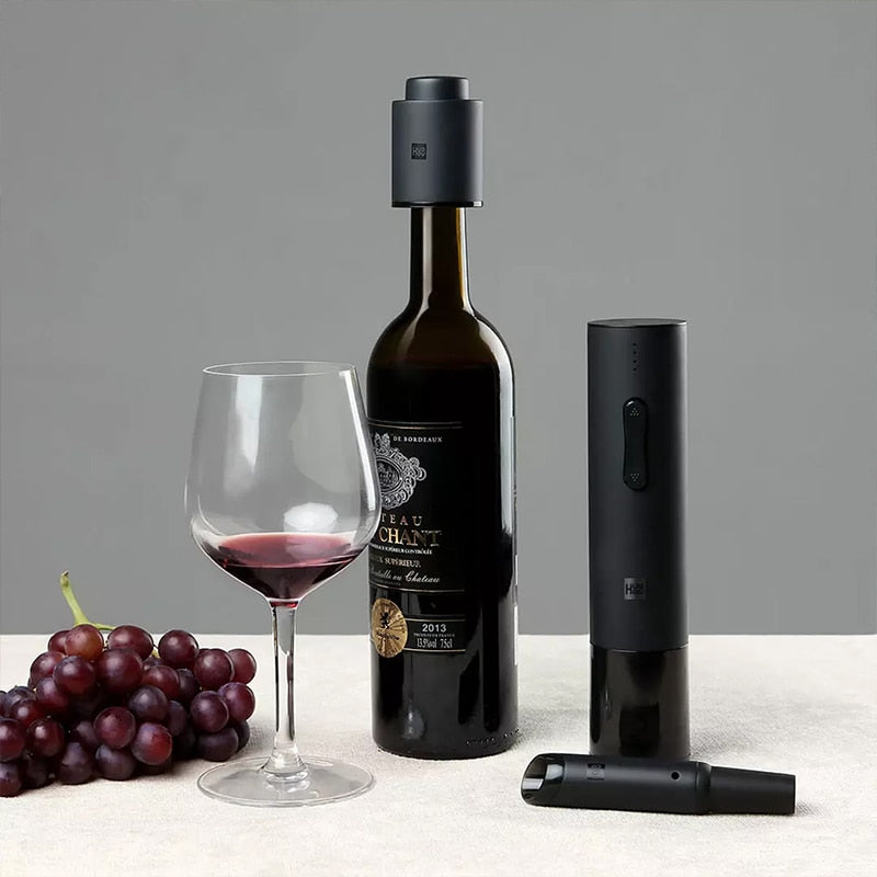 Abrebotellas de vino tinto automático Xiaomi Mijia, abridor de vino eléctrico, tapón, decantador rápido, juego de sacacorchos, cortador de papel de aluminio, corcho