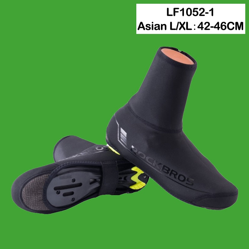ROCKBROS, cubierta impermeable para zapatos de ciclismo de invierno, cubierta reflectante térmica elástica para zapatos de bicicleta a prueba de lluvia, cubiertas para botas de ciclismo