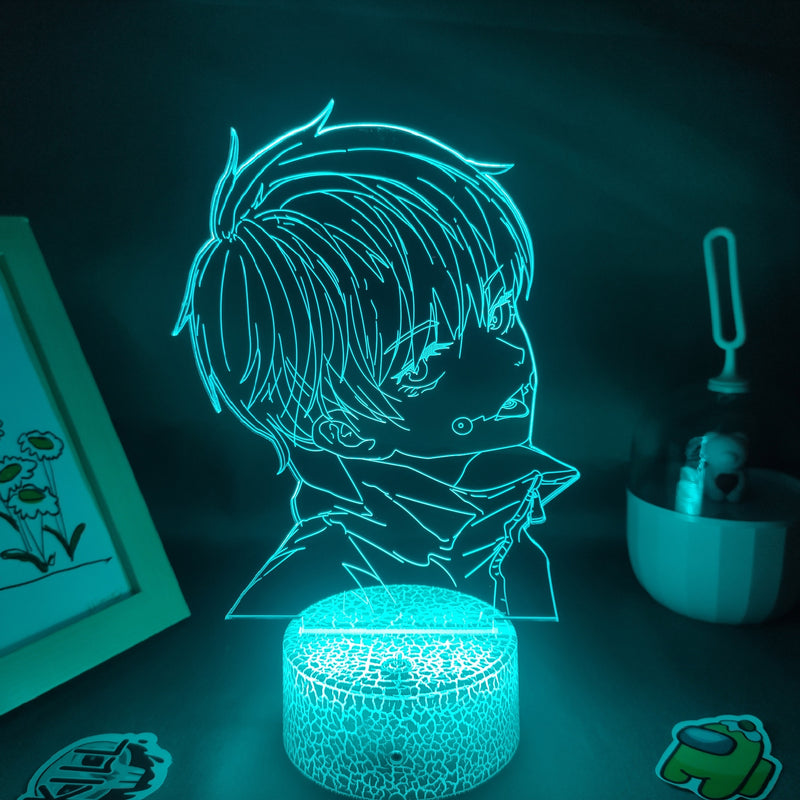 Anime Jujutsu Kaisen figura Inumaki Toge 3D LED Lava lámparas RGB luces de noche decoración de mesa de dormitorio cumpleaños Manga regalos para amigos