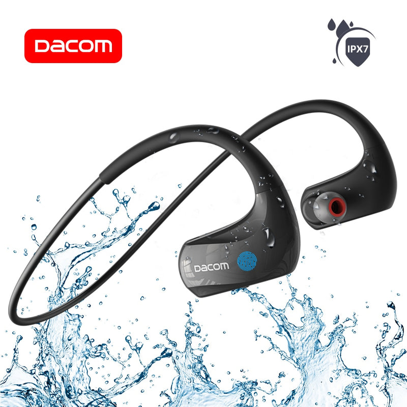 DACOM G93 Auriculares deportivos Bluetooth Bass IPX7 Auriculares inalámbricos impermeables Auriculares para correr con micrófono para iPhone Xiaomi Huawei