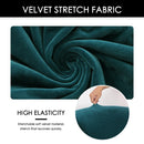 Wing back Chair Cover Velvet Spandex Stretch Slipcovers for office Chairs Stylish 2 Piece Set With Elastic Band