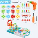 Kids Drill Screw Nut Puzzles Toys Pretend Play Tool Drill Disassembly Assembly Children Drill 3D Puzzle Toys For Boy