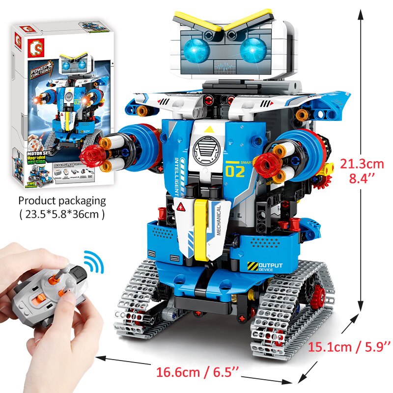 Stadt Technische RC Roboter Transformation Rennwagen Bausteine ​​Fernbedienung Roboter Waffe Ziegel Spielzeug Für Kinder