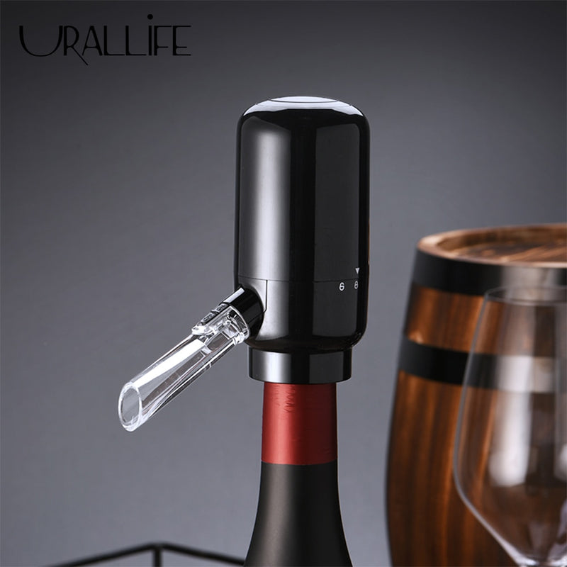 Uarliffe Electric Wine Dispenser Automatic Wine Decanter Quick Sobering Wine Pourer 2 in 1 Aerator Decanter For Bar Kitchen Tool