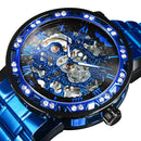 Winner Transparent Diamond Mechanical Watch Skeleton Wrist Watch for Men Top Brand Luxury Watches Unisex Size Clock reloj hombre