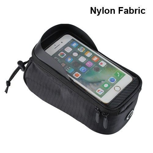 WILD MAN Waterproo Bicycle Phone Bag Top Tube Frame Bag Cycling Front Beam Bag Phone Holder For 6.5 inch Touch Screen Bike Bag