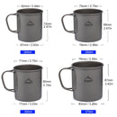 Widesea Camping Mug Titanium Cup Tourist Tableware Picnic Utensils Outdoor Kitchen Equipment Travel Cooking set Cookware Hiking